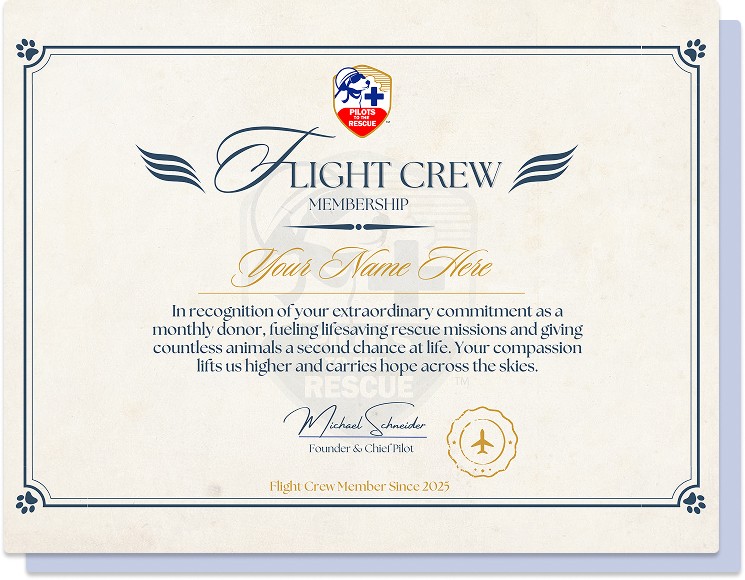 Flight crew certificate
