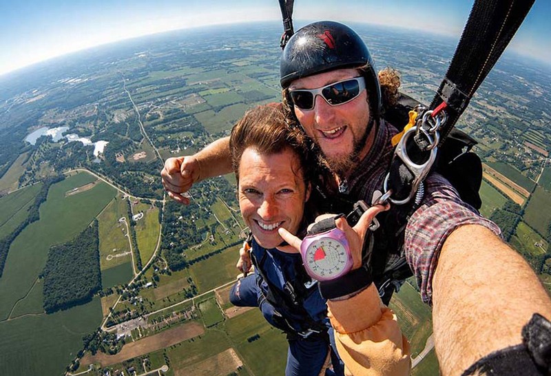 Michael skydiving