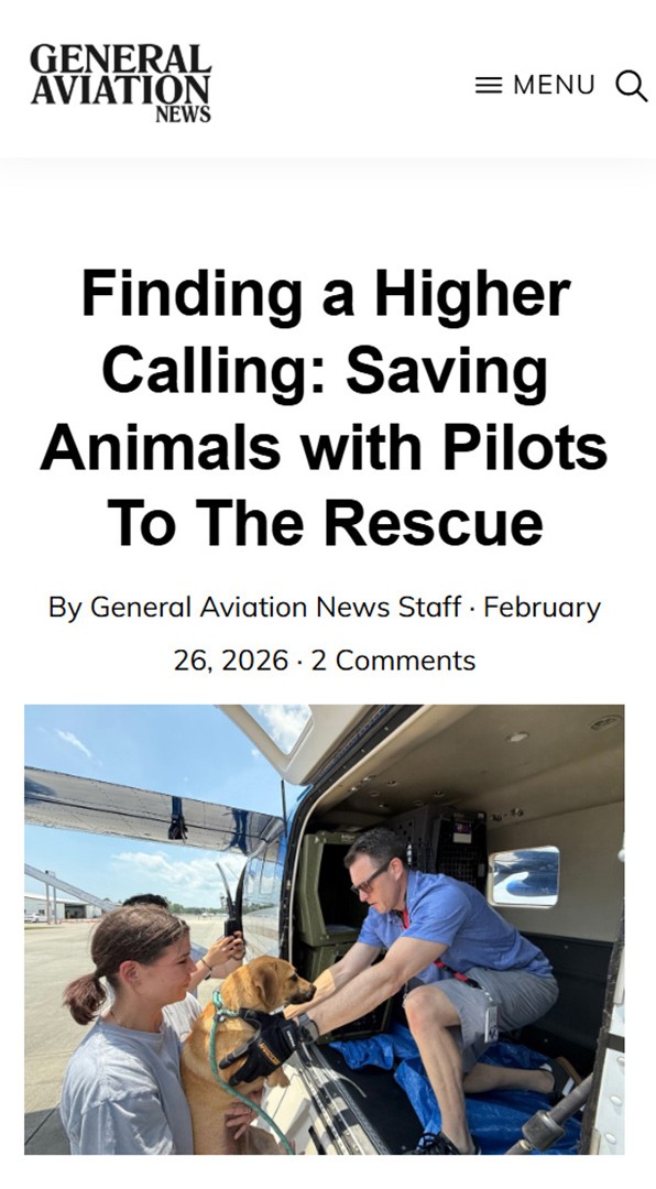 Pilots to the Rescue featured in General Aviation News